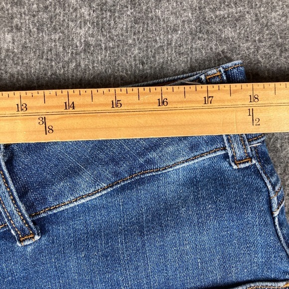 Pilcro‎ Cargo Jeans Womens Petite 33P Blue Cropped Ankle - Picture 7 of 13